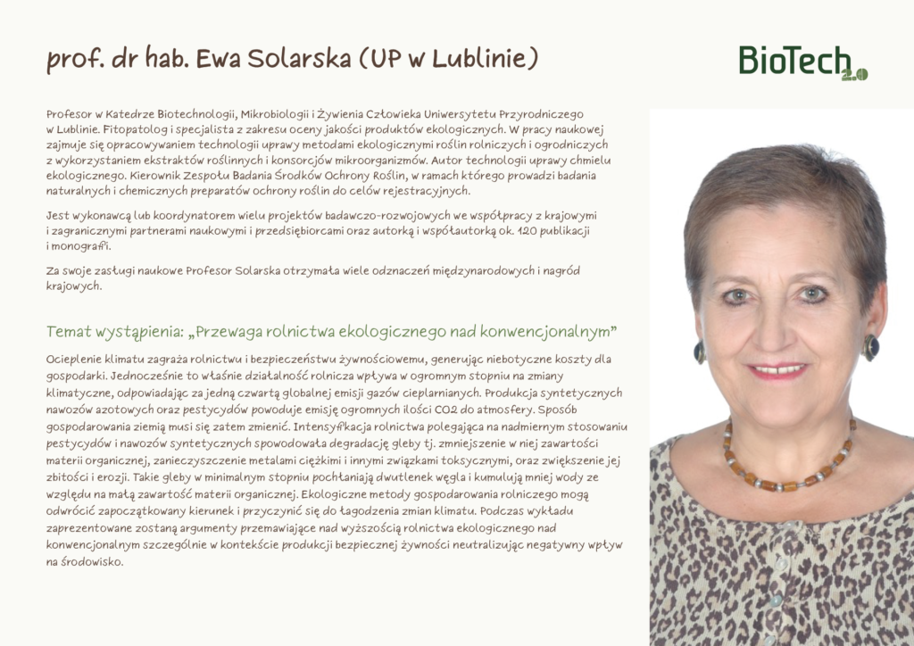 Prof. dr hab. Ewa Solarska